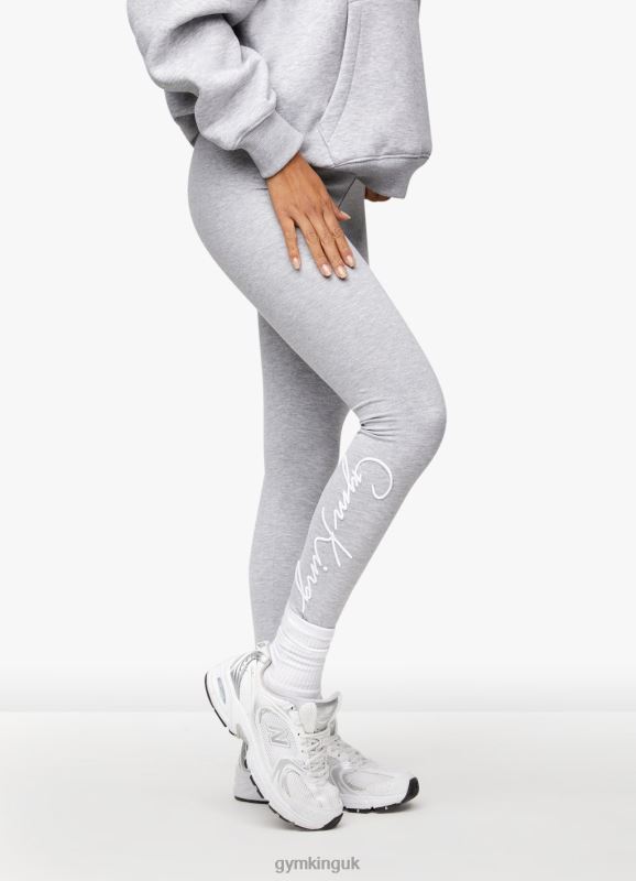 Gym King Script Legging Grey Marl Women Clothing J2PFB334