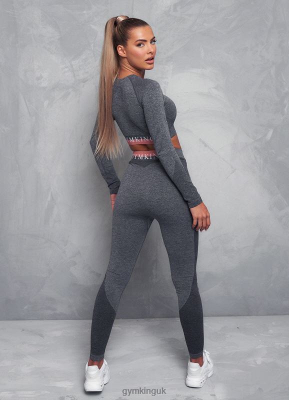Gym King Seamless Results Legging Mid Grey/Brick Women Clothing J2PFB338