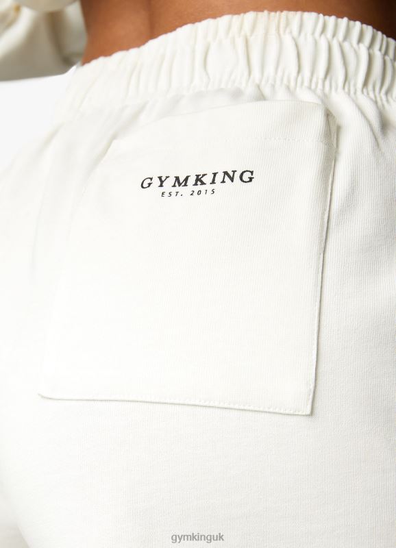 Gym King Established Jersey Short Cream Women Clothing J2PFB523