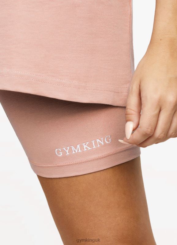 Gym King Linear Cycle Short Coral Almond Women Clothing J2PFB518