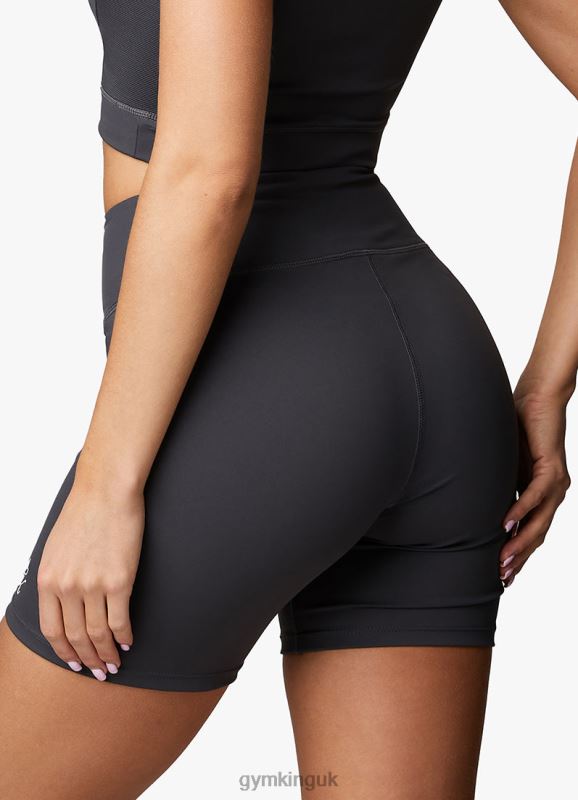 Gym King Stamina Zip Front Cycle Short Graphite/Golden Orange Women Clothing J2PFB502