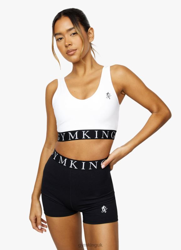 Gym King Impact Sport Bra White Women Clothing J2PFB578