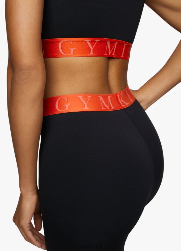 Gym King Impact Sports Bra Black/Chilli Red Women Clothing J2PFB586