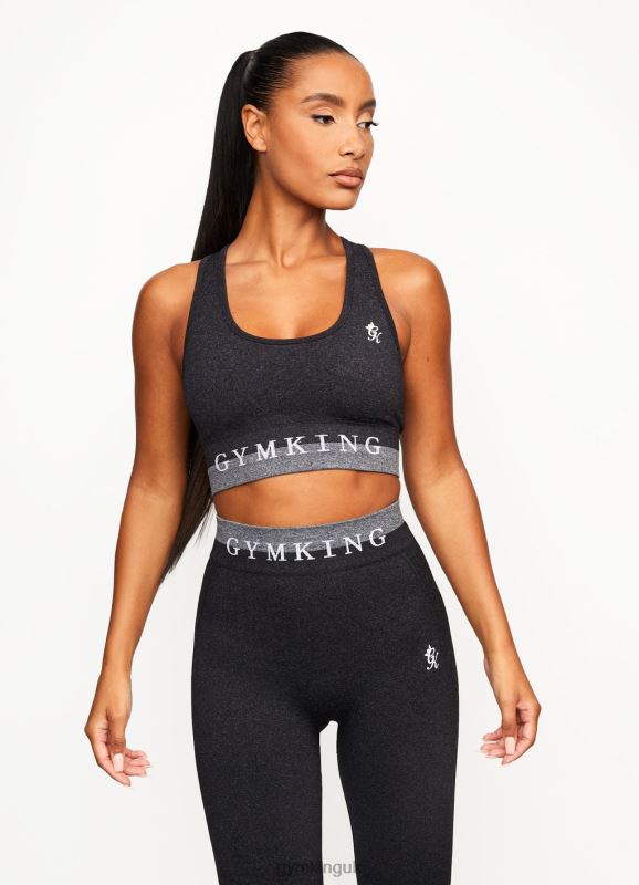 Gym King Seamless Results Sports Bra Black Women Clothing J2PFB585