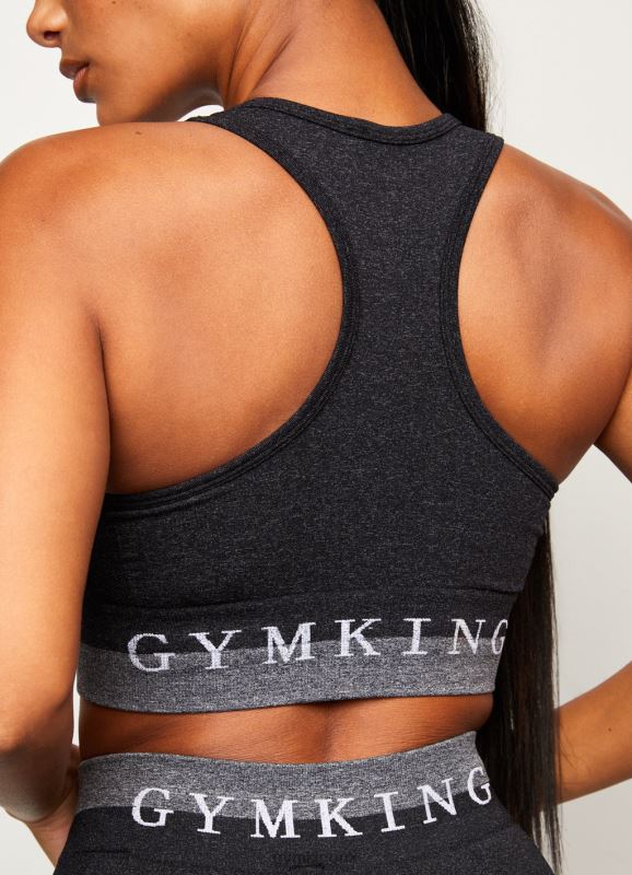 Gym King Seamless Results Sports Bra Black Women Clothing J2PFB585