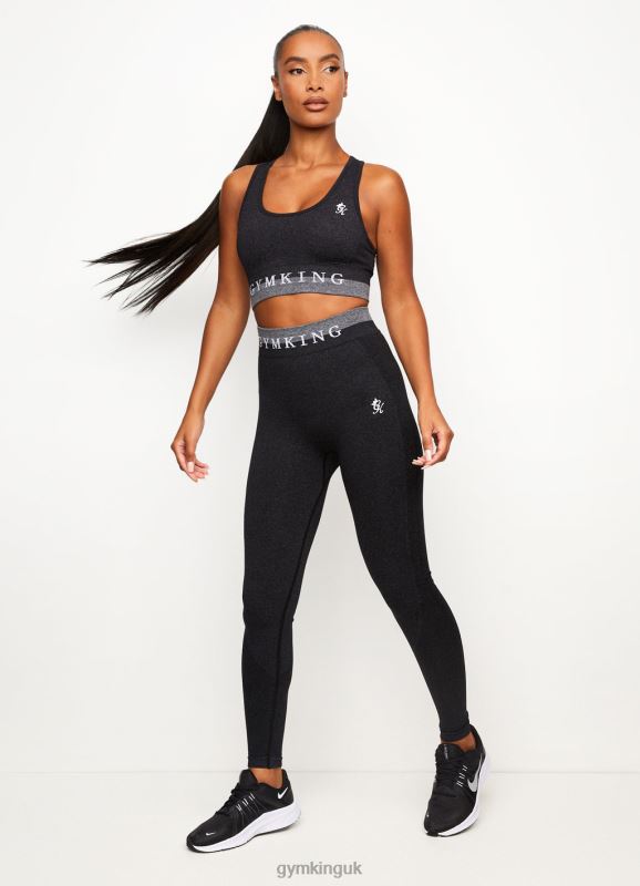 Gym King Seamless Results Sports Bra Black Women Clothing J2PFB585