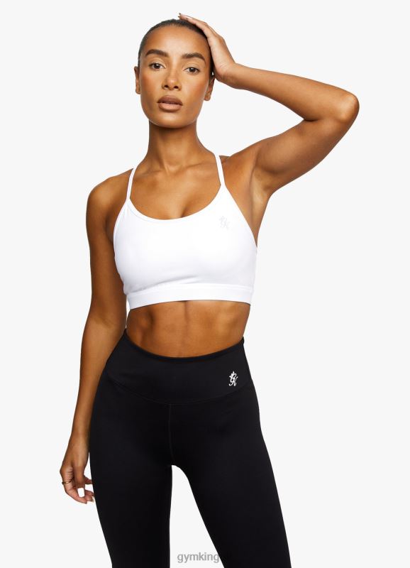 Gym King Sport Bra White Women Clothing J2PFB577