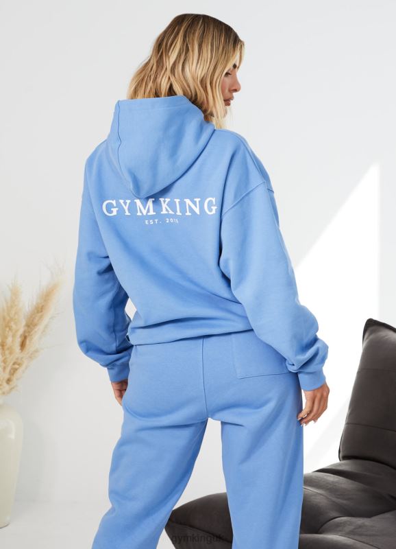 Gym King Established Relaxed Fit Hood Coastal Blue Women Clothing J2PFB613