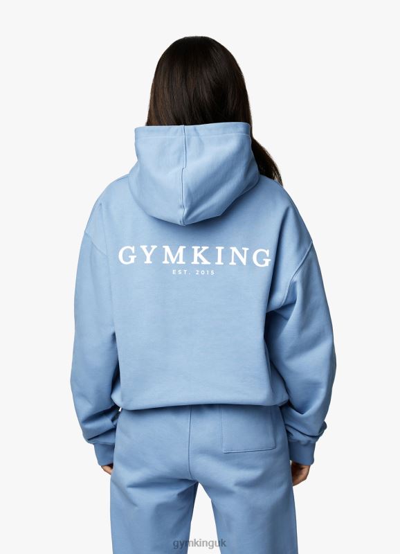 Gym King Established Relaxed Fit Hood Coastal Blue Women Clothing J2PFB613