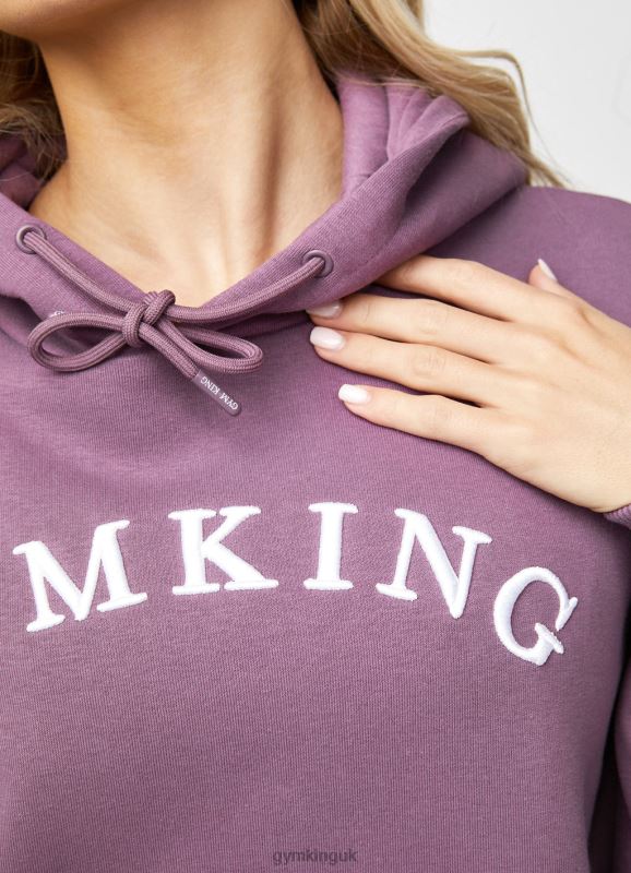 Gym King Linear Arch Oversized Hood Plum Women Clothing J2PFB625