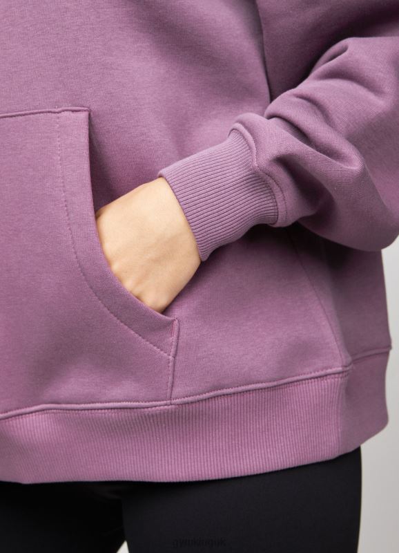 Gym King Linear Arch Oversized Hood Plum Women Clothing J2PFB625