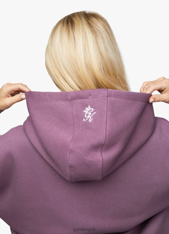 Gym King Linear Arch Oversized Hood Plum Women Clothing J2PFB625