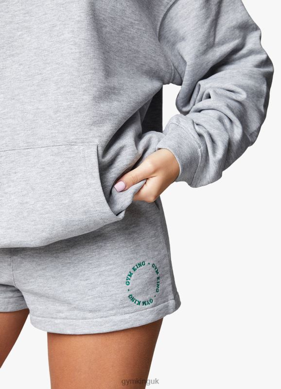 Gym King Recharge Oversized Hood Light Grey Marl Women Clothing J2PFB621