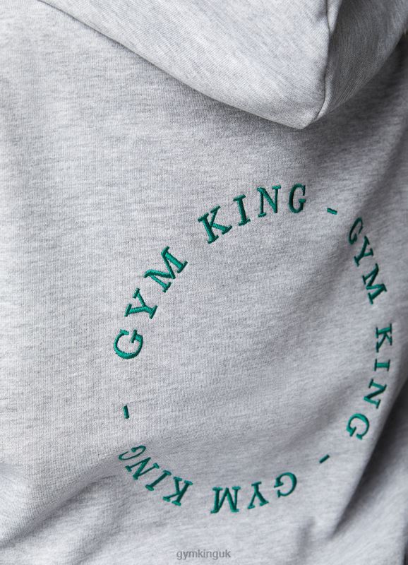 Gym King Recharge Oversized Hood Light Grey Marl Women Clothing J2PFB621