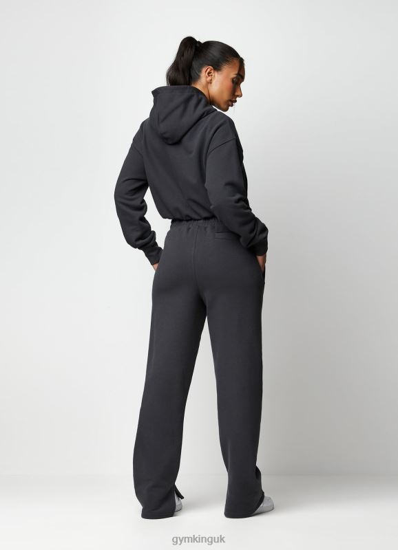 Gym King Shadow Loopback FZ Hood Dark Pewter Women Clothing J2PFB615