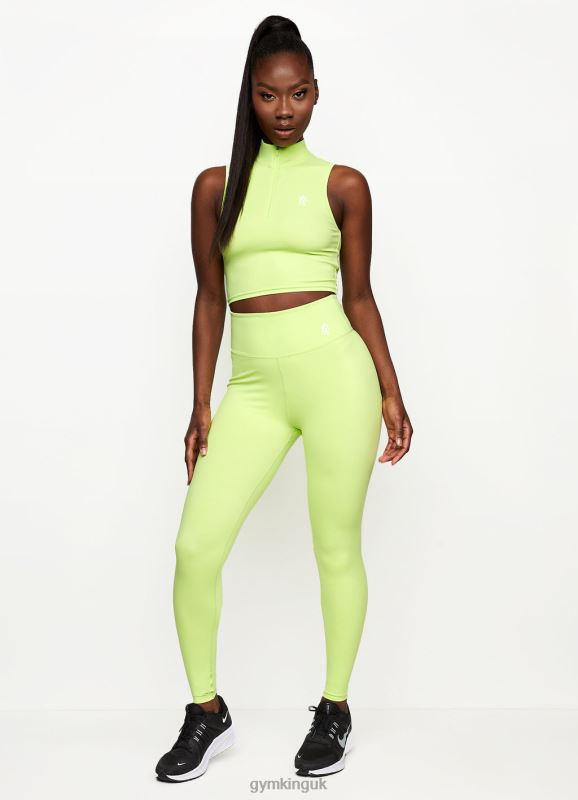 Gym King 365 1/4 Zip Tank Citrus Green Women Clothing J2PFB486