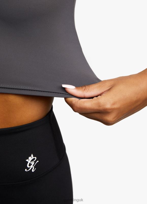 Gym King 365 1/4 Zip Tank Graphite Women Clothing J2PFB453