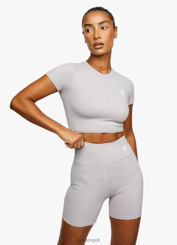 Gym King 365 Cap Sleeve Tee Shadow Grey Women Clothing J2PFB449