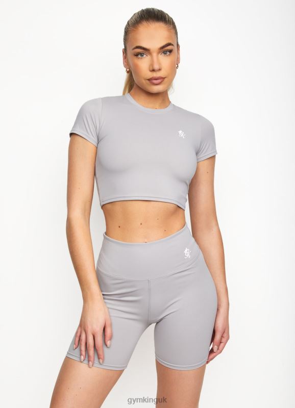 Gym King 365 Cap Sleeve Tee Shadow Grey Women Clothing J2PFB449