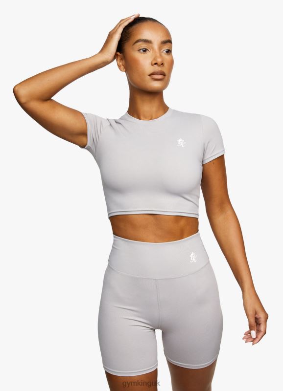 Gym King 365 Cap Sleeve Tee Shadow Grey Women Clothing J2PFB449