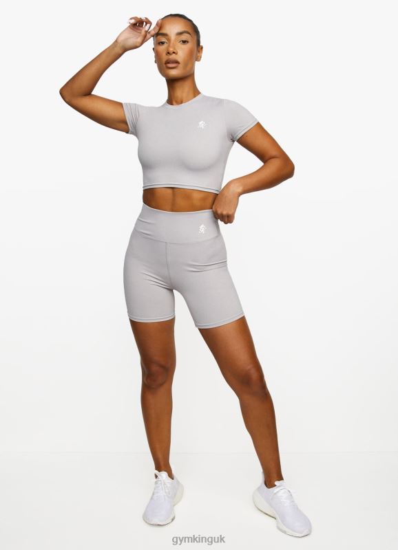 Gym King 365 Cap Sleeve Tee Shadow Grey Women Clothing J2PFB449