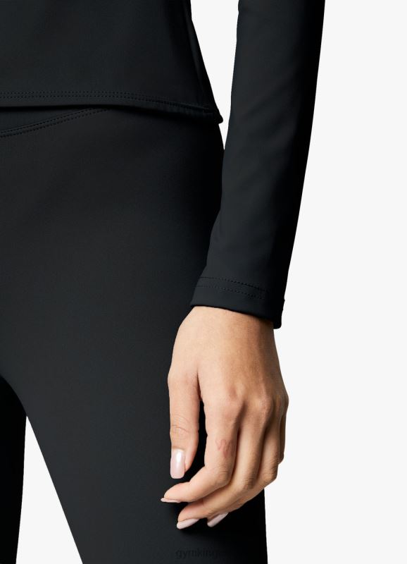 Gym King 365 LS 1/4 Zip Black Women Clothing J2PFB433