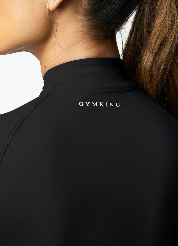 Gym King 365 LS 1/4 Zip Black Women Clothing J2PFB433