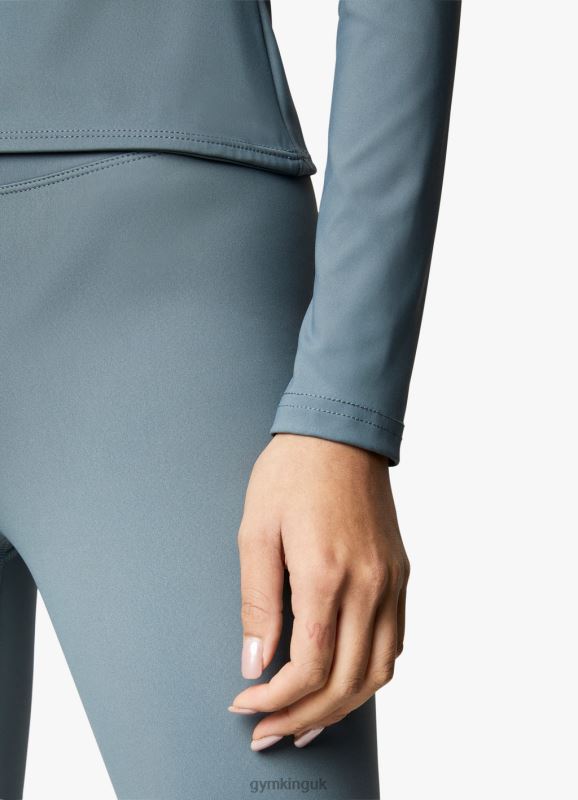 Gym King 365 Ls 1/4 Zip Petrol Blue Women Clothing J2PFB436