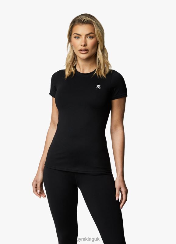 Gym King 365 SS Tee Black Women Clothing J2PFB422