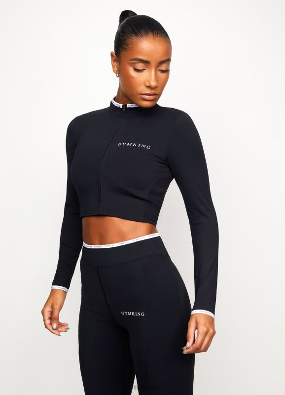 Gym King Bound Script Funnel Black/White Women Clothing J2PFB496