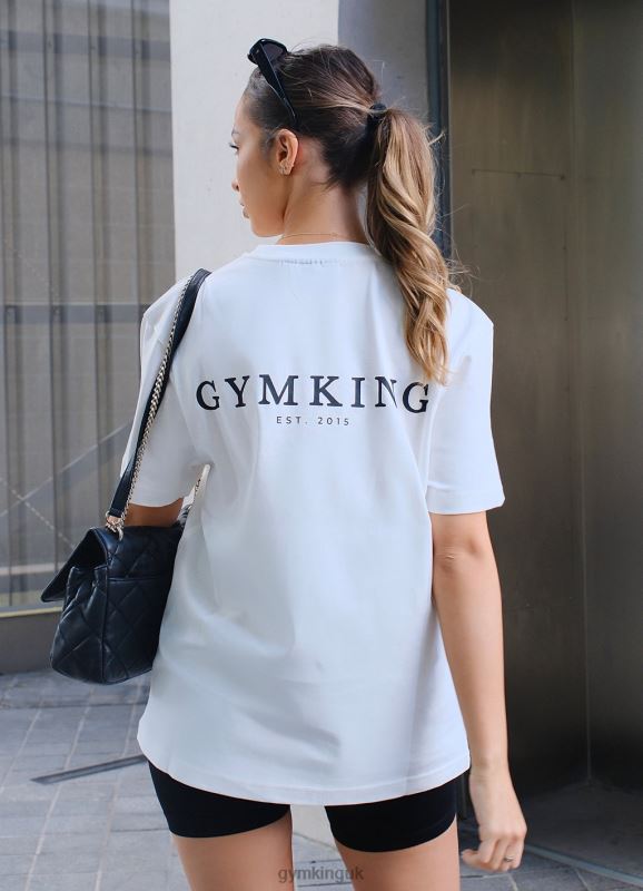 Gym King Established Boyfriend Tee Cream Women Clothing J2PFB411