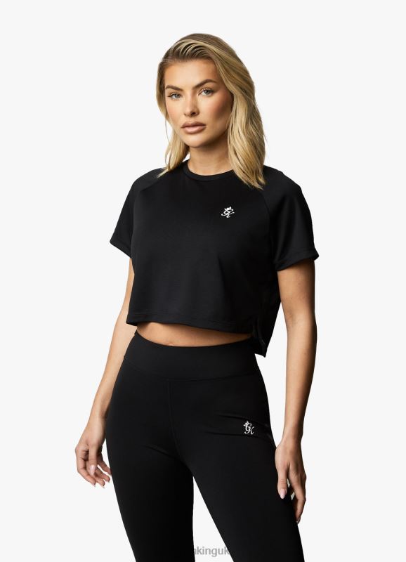 Gym King Flare Ss Tee Black Women Clothing J2PFB428