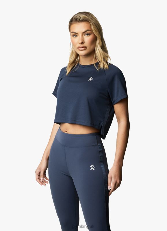 Gym King Flare Ss Tee Navy Women Clothing J2PFB438