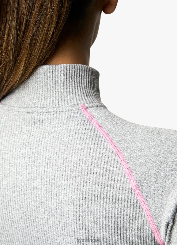 Gym King Intention Funnel Grey Marl/Cosmic Pink Women Clothing J2PFB443