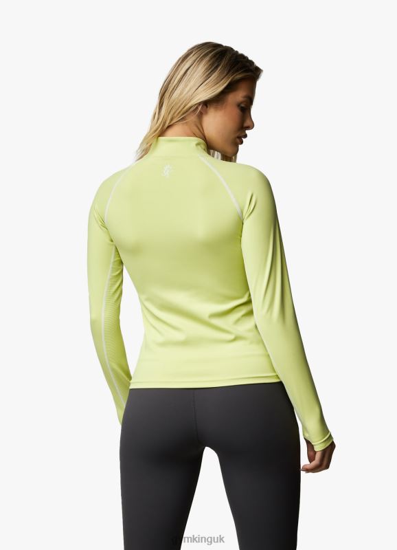 Gym King Motivate 1/4 Zip Graphite/Lime Women Clothing J2PFB445