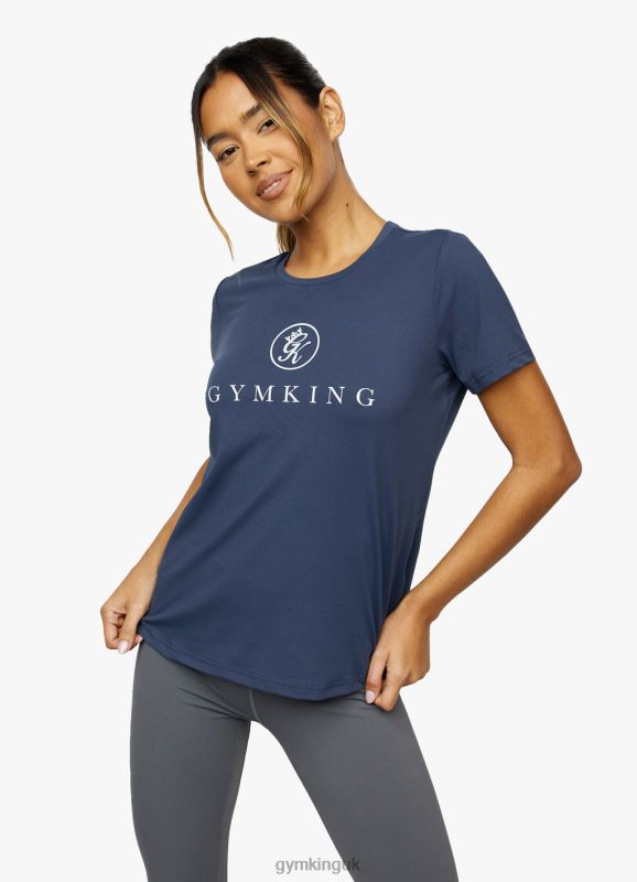 Gym King Pro Tee Indigo Blue Women Clothing J2PFB431
